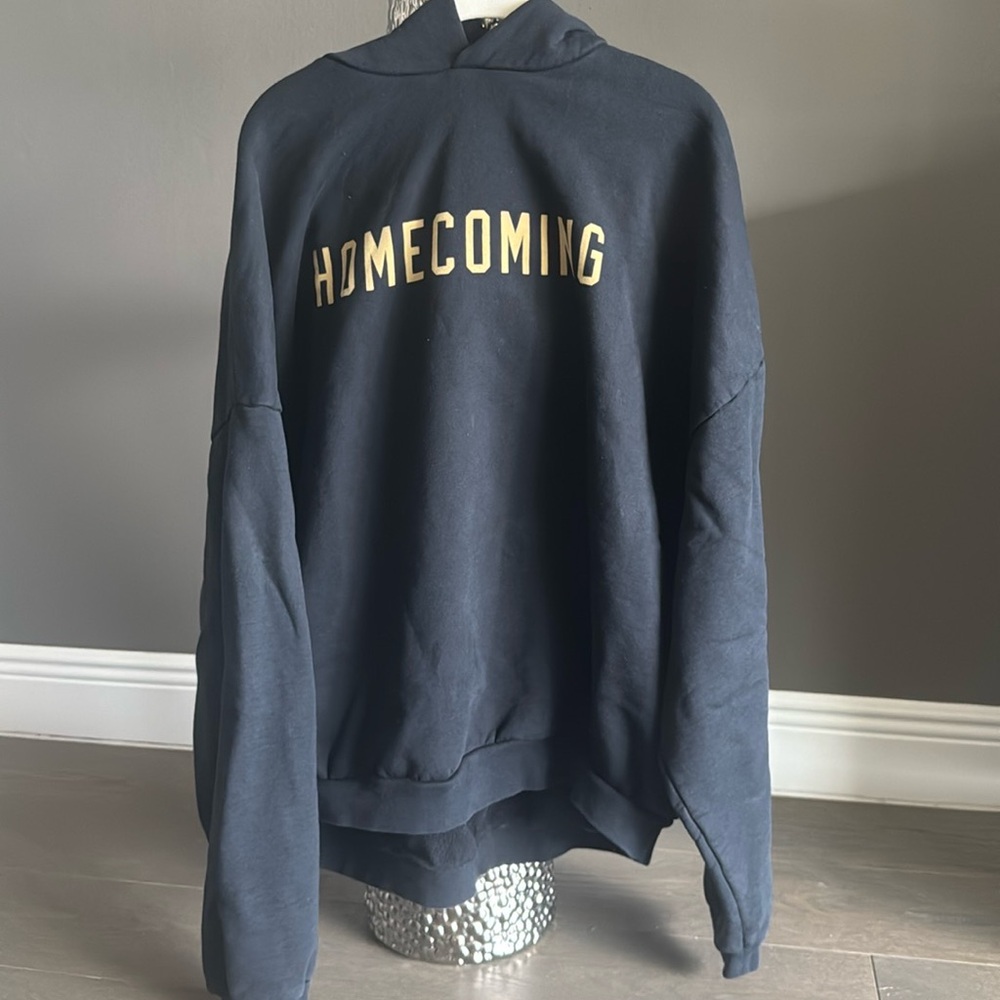 Essentials Navy Hoodie with Gold "HOMECOMING" Text